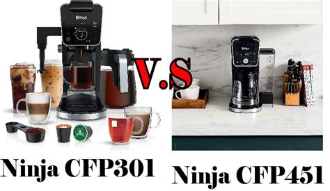 It also has a specialty brew option and a fold-away frother. . Ninja cfp301 vs cfp451
